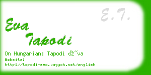 eva tapodi business card